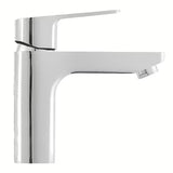 Kromirana jednoručna baterija stojeća miješalica za umivaonik Optima Cube Way bez odvoda s višim izljevom