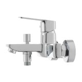 Kromirana zidna jednoručna baterija miješalica za kadu Optima Cube Way bez tuš seta