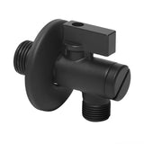Crni kutni ventil Optima s integriranim filtrom pro priključak miješalice za umivaonik ili WC školjke