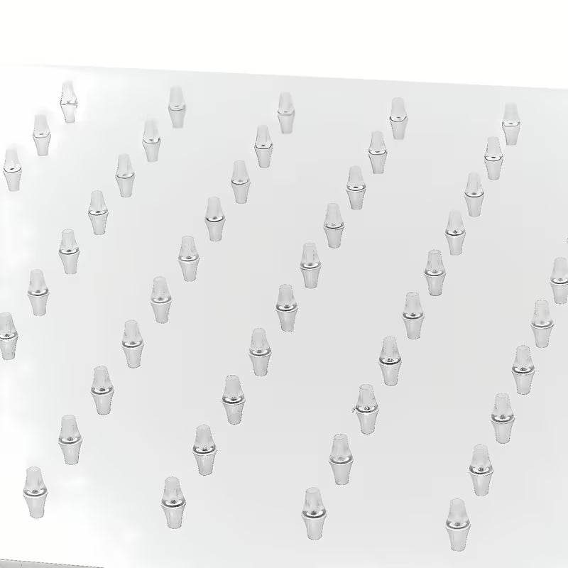 Mesingani nadglavni tuš Optima Chrome četvrtastog dizajna, dimenzija 34x22 cm