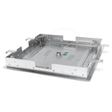 Ugradbeni mesingani nadglavni tuš Optima Chrome četvrtastog dizajna, dimenzija 43x43 cm.