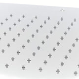 Ugradbeni mesingani nadglavni tuš Optima Chrome četvrtastog dizajna, dimenzija 43x43 cm.