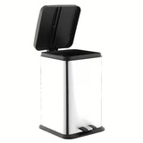 Inox pedalna kanta za otpad Optima u mat izvedbi s uklonjivom posudom, četvrtasta, 20 l.