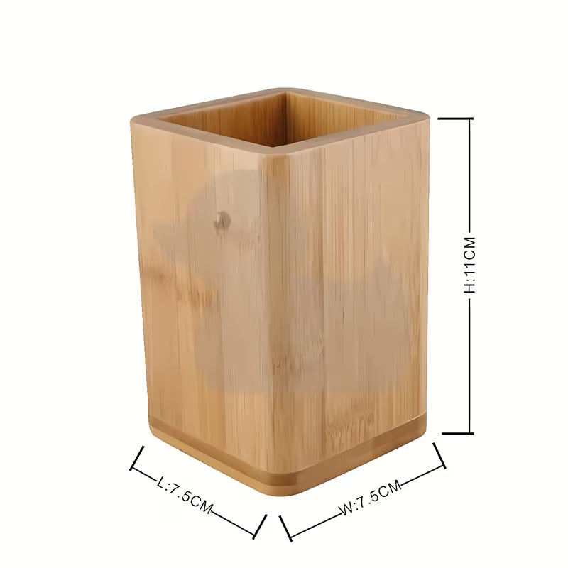 Samostojeći  bambus posuda Optima Latia jednostavnog dizajna za kupaonicu.