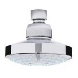 Kromirana plastična nadglavni tuš Optima promjera 8 cm s tri vrste mlaza.