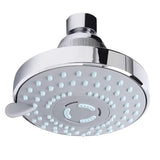 Kromirana plastična nadglavni tuš Optima promjera 8 cm s tri vrste mlaza.