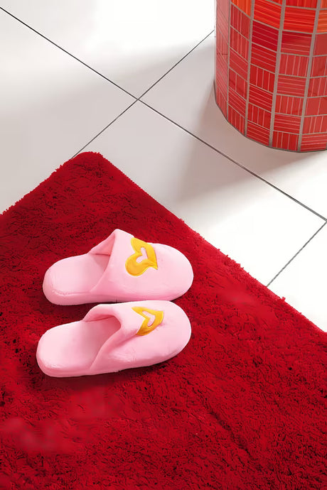 Crvena TEPIH za Wc Optima od mikrovlakana s protukliznom obradom