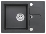 Crni granitni sudoper  Optima Pablo s ocjeđivačem pro za nadgradnu ugradnju na radnu ploču.