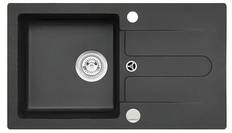 Optima Pablo granitni sudoper  s ocjeđivačem u crnoj izvedbi pro za nadgradnu ugradnju