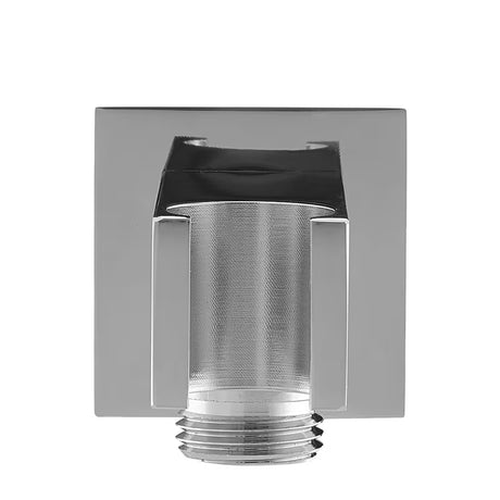 Optima podžbukni priključak u krom izvedbi s praktičnim držačem za ručnu tuševi.