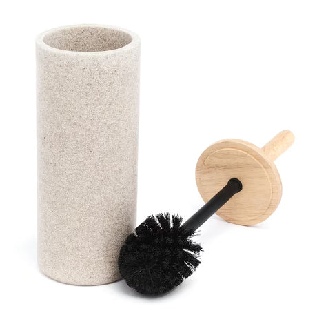 ČETKA za Wc Optima Poly u nijansi light-limestone, od polirezina i drva
