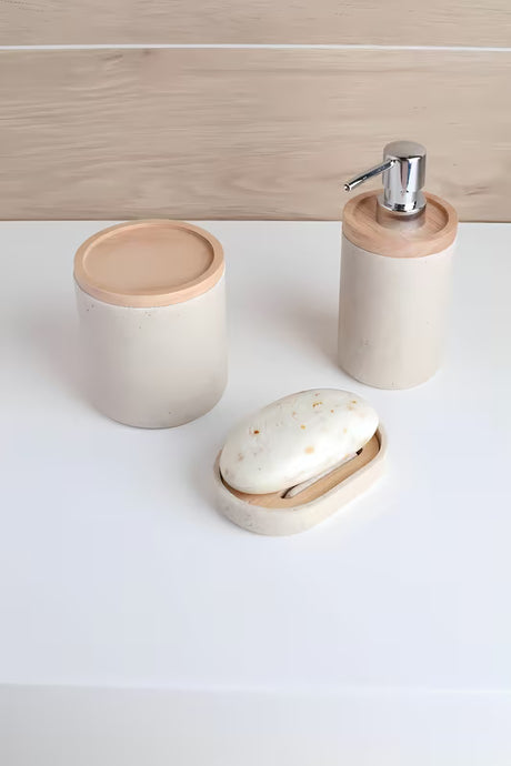 ČETKA za Wc Optima Poly u nijansi light-limestone, od polirezina i drva