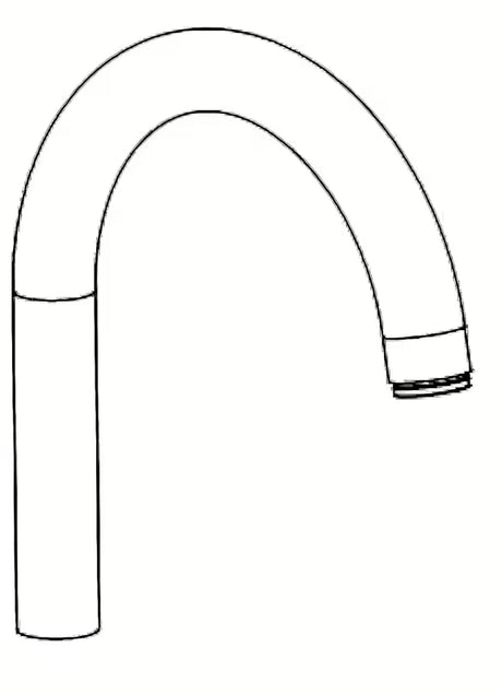 Kromirani izljev Optima kao dodatak slavini za kupaonicu ili kuhinju.