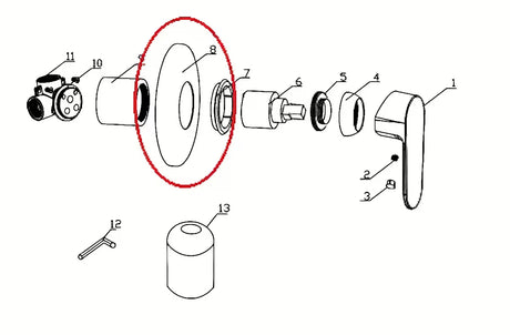 Zamjenska rozeta Optima namijenjena pro za slavinu model LU210