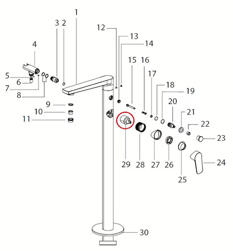 Zamjenski kartuša Optima pro za umivaoničke i miješalice za kadu pro za glatku regulaciju protoka i temperature vode.