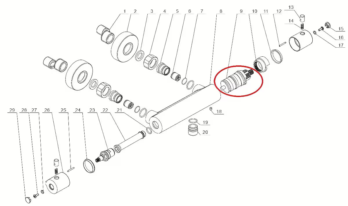 Originalni termostatska kartuša Vernet pro termostatske miješalice Optima