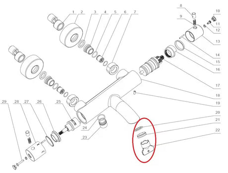 Zamjenski perlator Neoperl, uključujući ključ, pro za termostatsku slavinu za kadu Optima