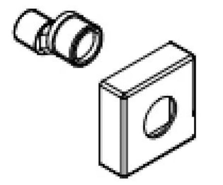 Zamjenska četvrtasta rozeta i ekscentar Optima pro za termostatsku miješalicu modernog dizajna