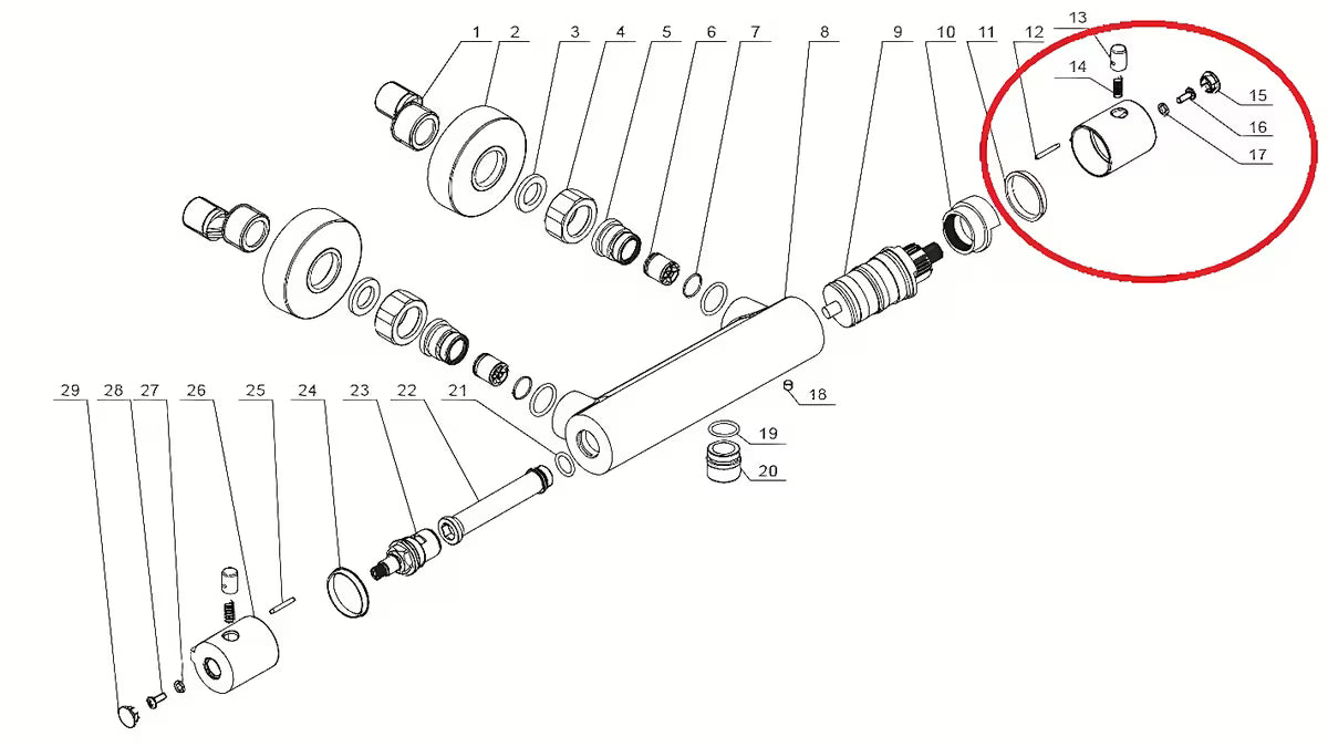 Zamjenska ručica za termostatske miješalice Optima pro za regulaciju temperature