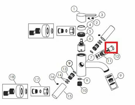 Kromirani poklopac preklopnika Optima Sofie SO022 od kromiranog mesinga pro za prekrivanje i zaštitu preklopnika slavine.