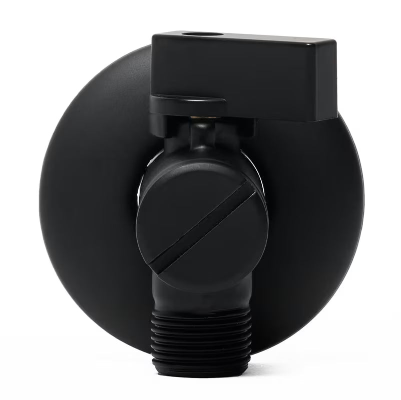 Crni kutni ventil Optima s integriranim filtrom pro priključak miješalice za umivaonik ili WC školjke