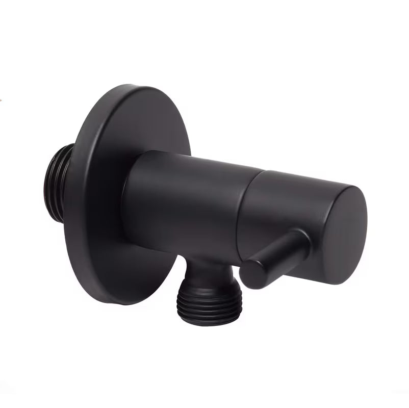 Optima kutni ventil s polugom u crnoj mat boji pro za zatvaranje dovoda vode