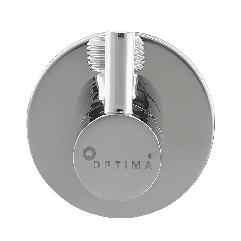 Optima kutni ventil u krom izvedbi s ručicom pro za upravljanje dovodom vode