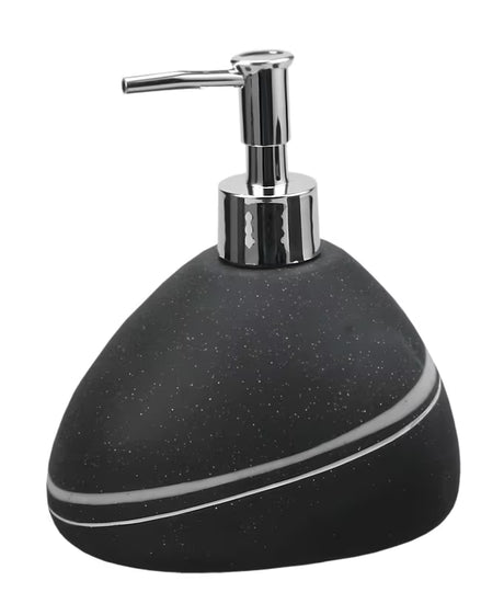 Samostojeći  dozator sapuna Optima Sidao u crnoj mat izvedbi sa zaobljenim dizajnom