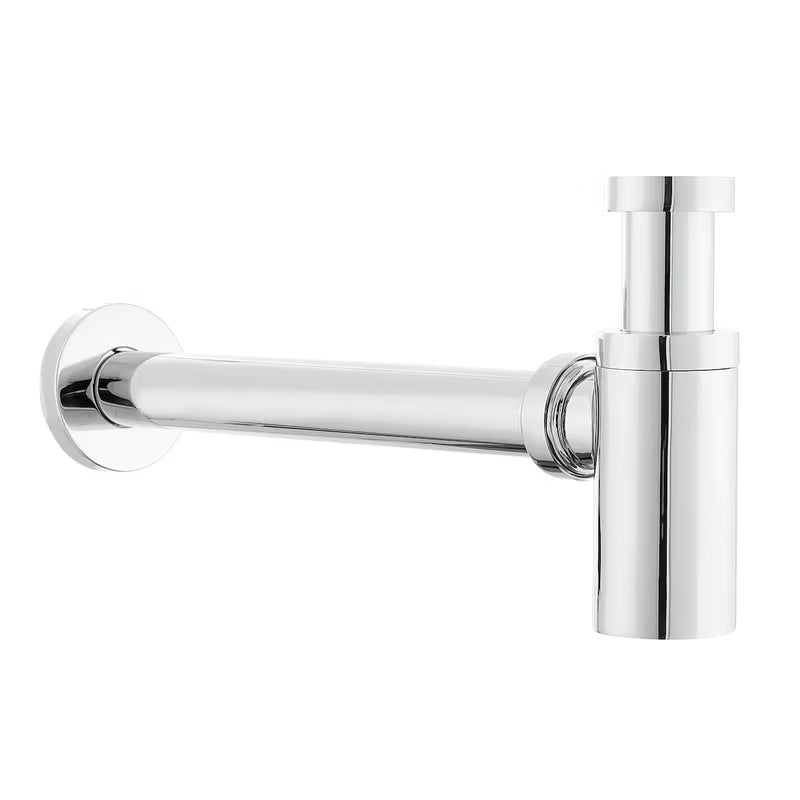 Kromirani dizajnerski sifon za umivaonik Optima Chrome promjera 32 mm pro za modernu kupaonicu.
