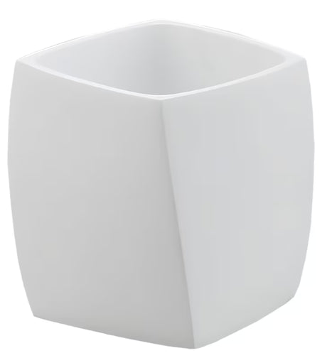 Bijela kupaonska posuda Optima Suza modernog dizajna pro odlaganje četkica i kozmetičkog pribora.