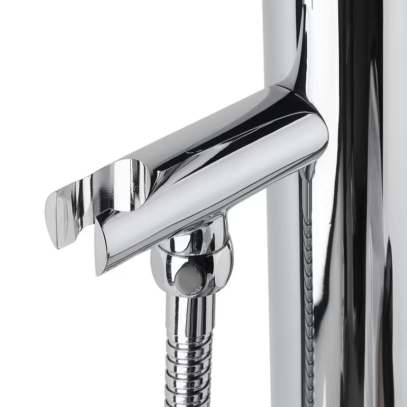 Podna miješalica za kadu Optima Chrome pro samostojeći  kadu s tuš setom u krom izvedbi.