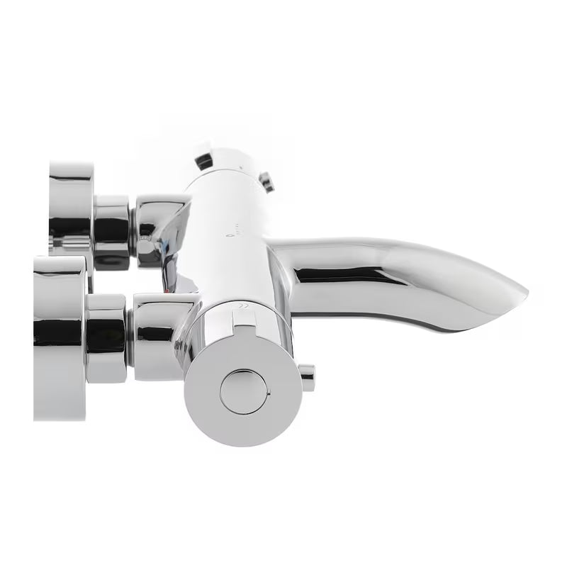 Termostatska zidna miješalica za kadu Optima Chrome u krom izvedbi bez tuš seta.