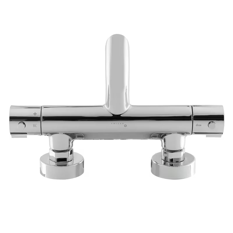 Termostatska zidna miješalica za kadu Optima Chrome u krom izvedbi bez tuš seta.