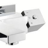 Kromirana termostatska miješalica za kadu Optima Chrome četvrtastog dizajna sa sigurnosnim graničnikom na 38 °C
