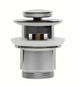 Kromirani umivaonički odvod ClickClack pro umivaonici s preljevom i uklonjivom kapicom