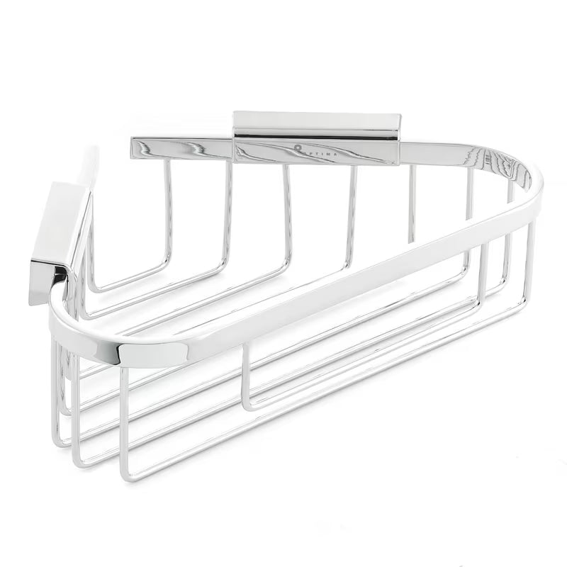 Kutna zidna žičana posuda za sapun Optima Wire program u izvedbi chrome od kromiranog mesinga.