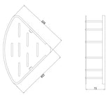 Kutna žičana polica Optima Wire program u kromiranoj izvedbi za kupaonicu