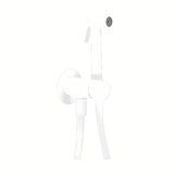 Jednoručna Baterija podžbukna miješalica za bide s bide tušem u bijeloj boji s mat površinom