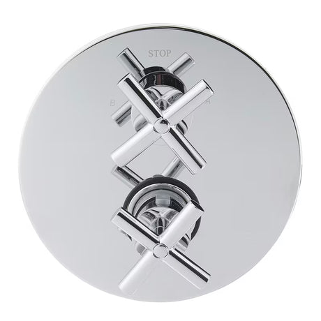 Paffoni Cruz podžbukna ventilna tuš i miješalica za kadu s križnom ručkom u krom izvedbi