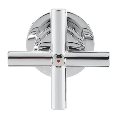 Kromirana podžbukna miješalica za umivaonik Paffoni Cruz s ventilskim upravljanjem i križnom ručkom.