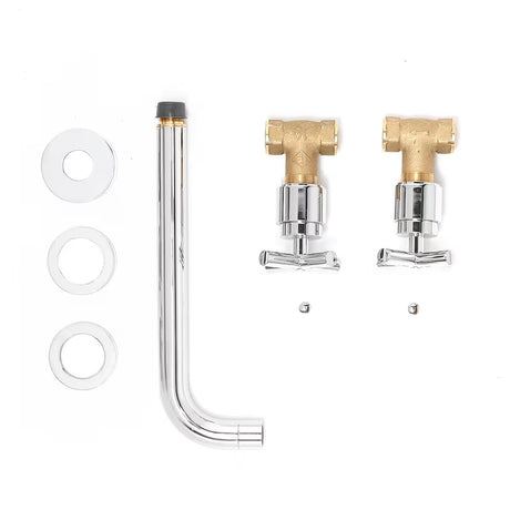 Kromirana podžbukna miješalica za umivaonik Paffoni Cruz s ventilskim upravljanjem i križnom ručkom.