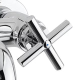 Paffoni Cruz ventilna zidna miješalica za kadu s tuš setom u kromiranoj izvedbi.