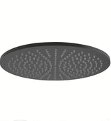 Nadglavni tuš Paffoni 300 mm u brušenom crnom niklu s okretnim zglobom i Anticalc obradom.