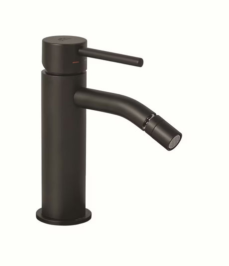 Jednoručna Baterija stojeća miješalica za bide Paffoni Light u crnoj mat izvedbi bez odvoda.