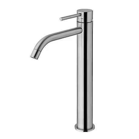 Visoka miješalica za Umivaonik Paffoni Light u izvedbi steel, jednoručna baterija stojeća varijanta bez odvoda.
