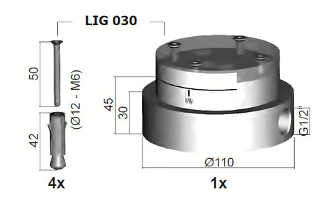 Podžbukno tijelo Paffoni Light pro za podžbuknu ugradnju