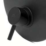 Podžbukna jednoručna baterija miješalica za tuš Paffoni Light u mat crnoj boji s dvosmjernim preklopnikom