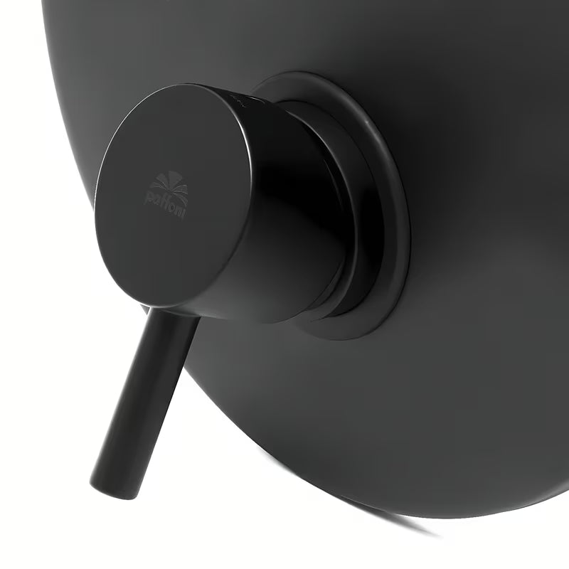 Podžbukna jednoručna baterija miješalica za tuš Paffoni Light u mat crnoj boji s dvosmjernim preklopnikom