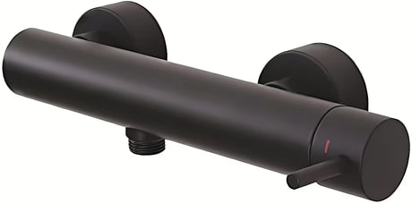 Paffoni Light zidna miješalica za tuš u mat crnoj boji s ručicom