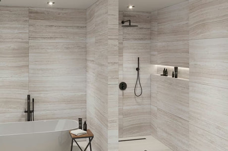 Podžbukni tuš sustav Paffoni Light u crnoj boji s dvije funkcije